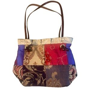 Harlequin by Maartje Handmade Patchwork Tapestry Bag | Leather Reins